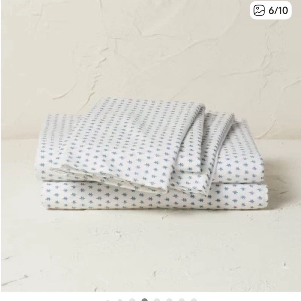 Opalhouse Jungalow King 100% Cotton Percale Sheet Set - Teal Dash - Picture 6 of 11